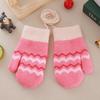 Warm Kids Winter Gloves Windproof Knitted Gloves Cute Children Mittens for 0-3 Years Old Toddler