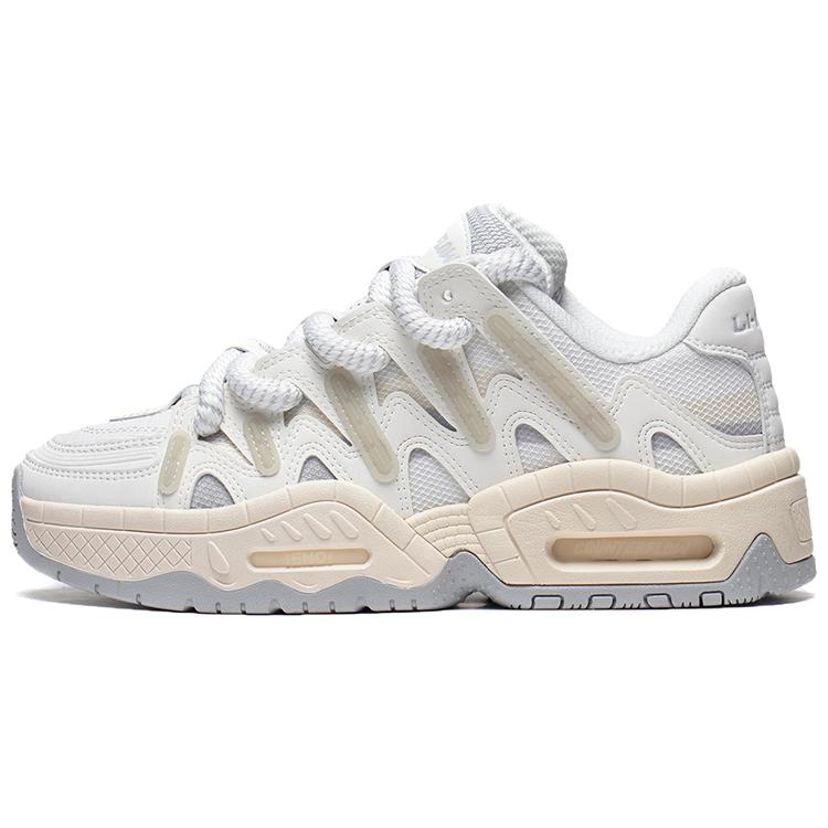 New LiNing CF Tracing, Version 2.0 Lightweight, Wear Resistant, And Non Slip Low Top Sports Casual Shoes Women's White Gray AGCT178-1