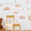 Cartoon Star Moon Cloud Wall Sticker Self-Adhesive for Kids Room Home Wall Decoration