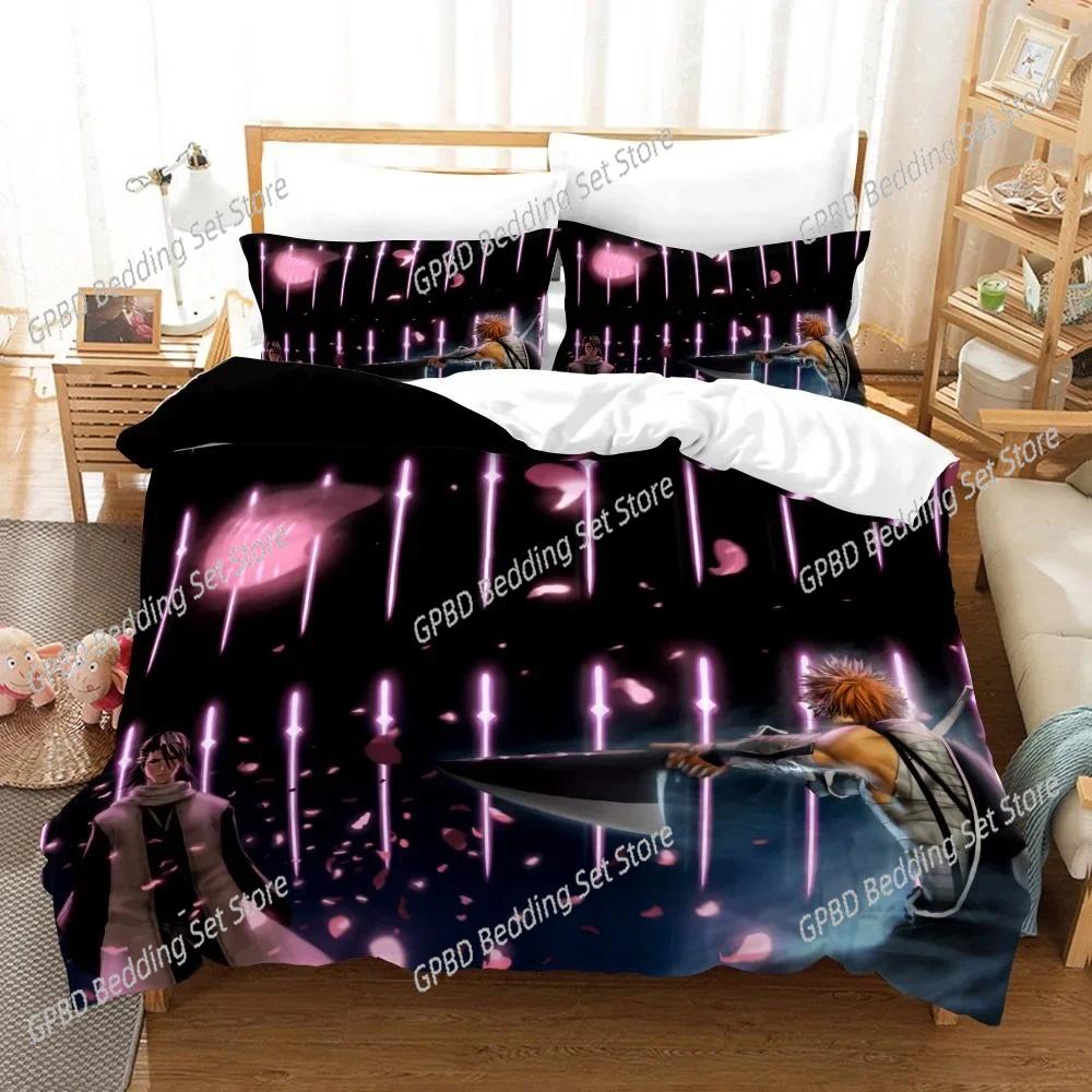 

Anime Bleach Toushirou Ichigo Bedding Set Single Twin Double Queen King Cal King Size Bed Linen Set 70x133cm 2pcs