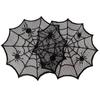 1/2/4 stk Diameter 30 cm Svart Blonder Spisematte Edderkoppnett Form Rund Bordbrikke