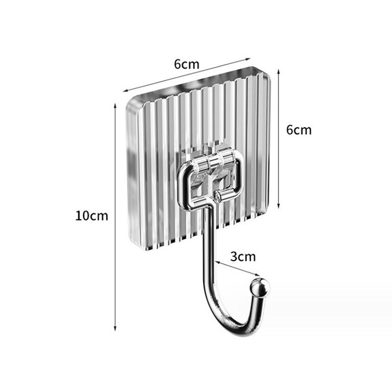 Acrylic Luxury Wall Hook Home Decor Strong Adhesive Bathroom Towel Rack No Punching Hanging Coat Hanger Door Back Key Bag Holder