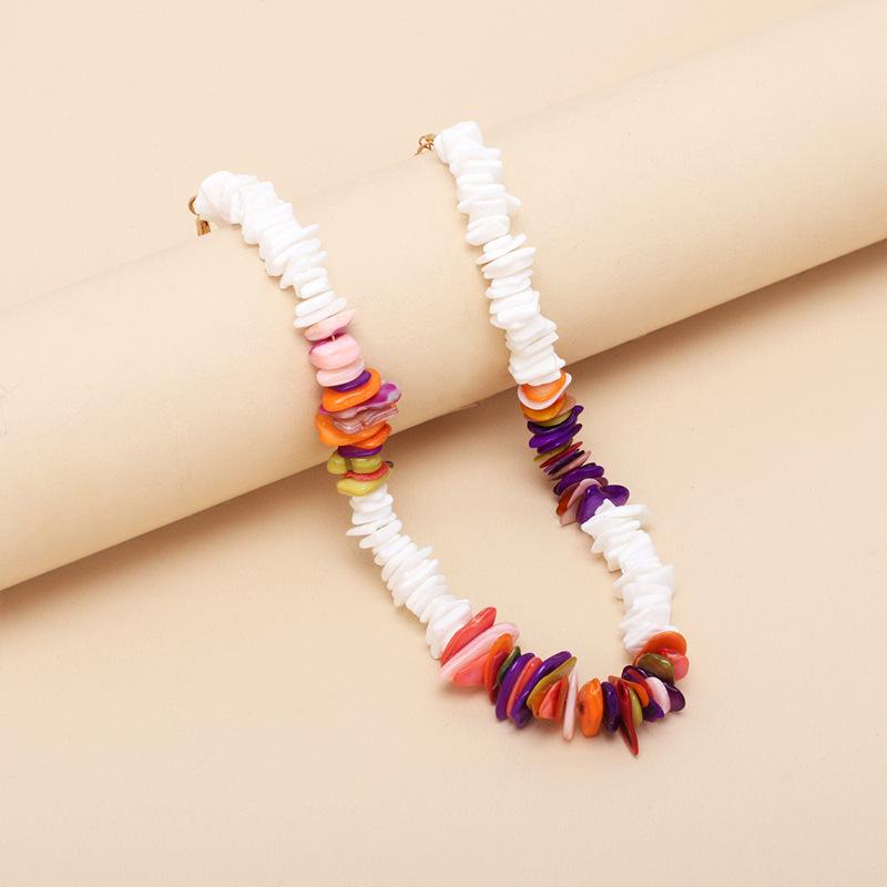 European and American new accessories niche design resin fragments necklace, trendy ins fashion collarbone chain