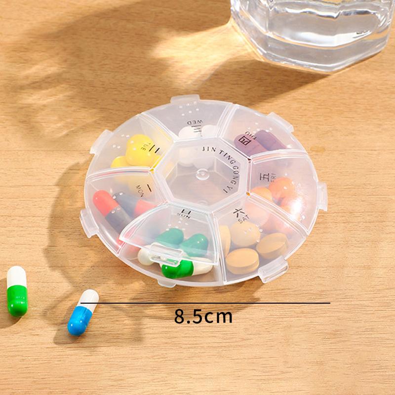 Portable Medication Dispenser For 7-Day Home Medicine Box Week Medication Dispensing Box Travel Portable Medication Storage Box