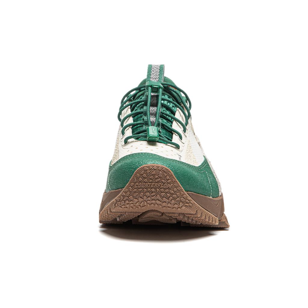 Li Ning CF Su Series Outdoor Pro Versatile Fashion Shock Absorbing Waterproof Low Top Casual Shoes Women sneaker Off-White Green Brown AGLU152-3