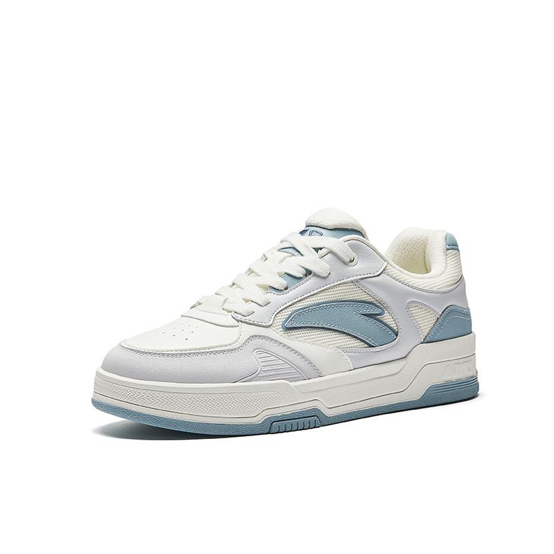 Anta Cyber Trendy Retro American Street High-Top Lightweight Breathable Non-Slip Low-Top Skate Shoes Men Sneakers White Gray Blue 912538012-2