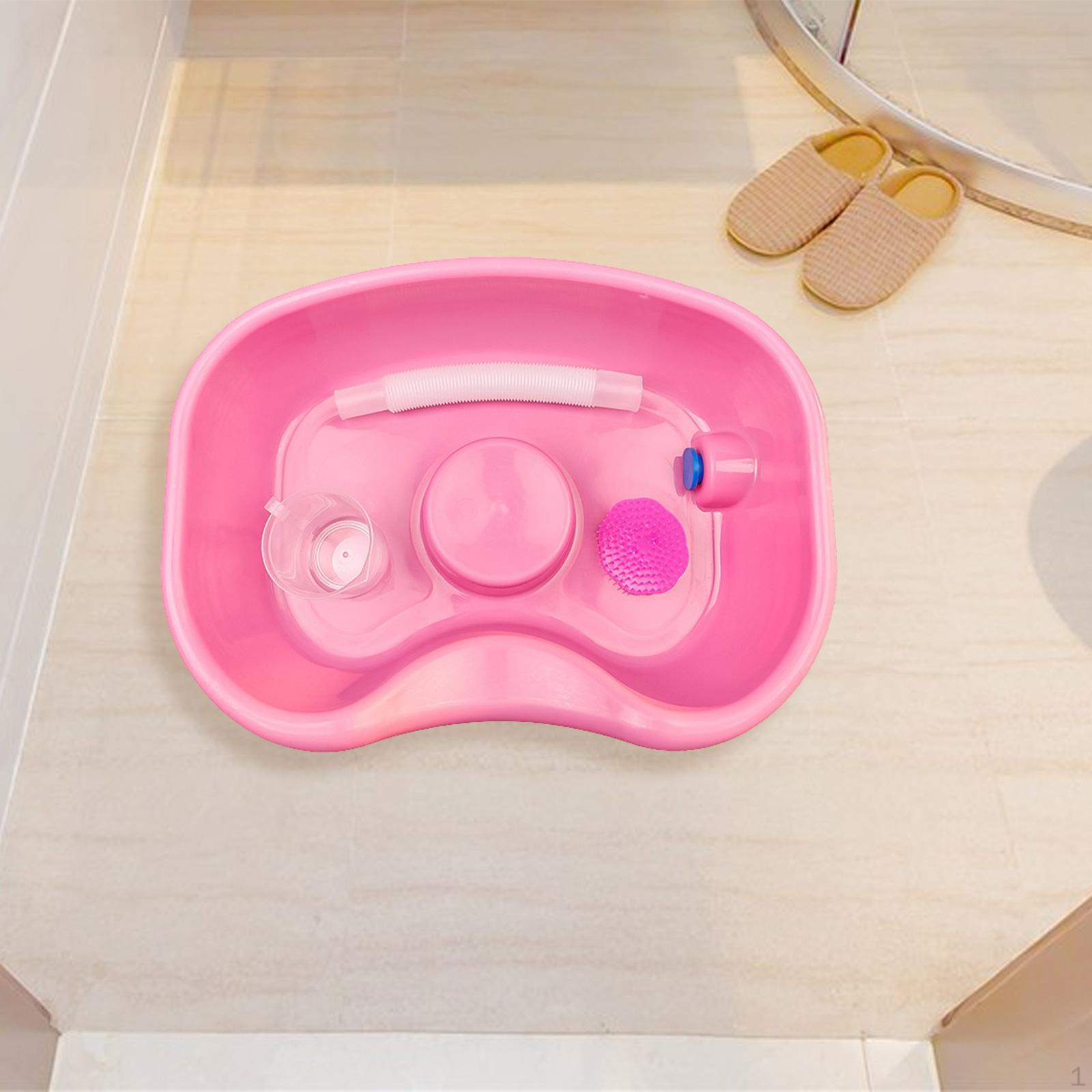 

Прикроватная раковина для шампуня, миска для чистки волос, легкие аксессуары для ванной комнаты, ополаскивание и стирка розовый