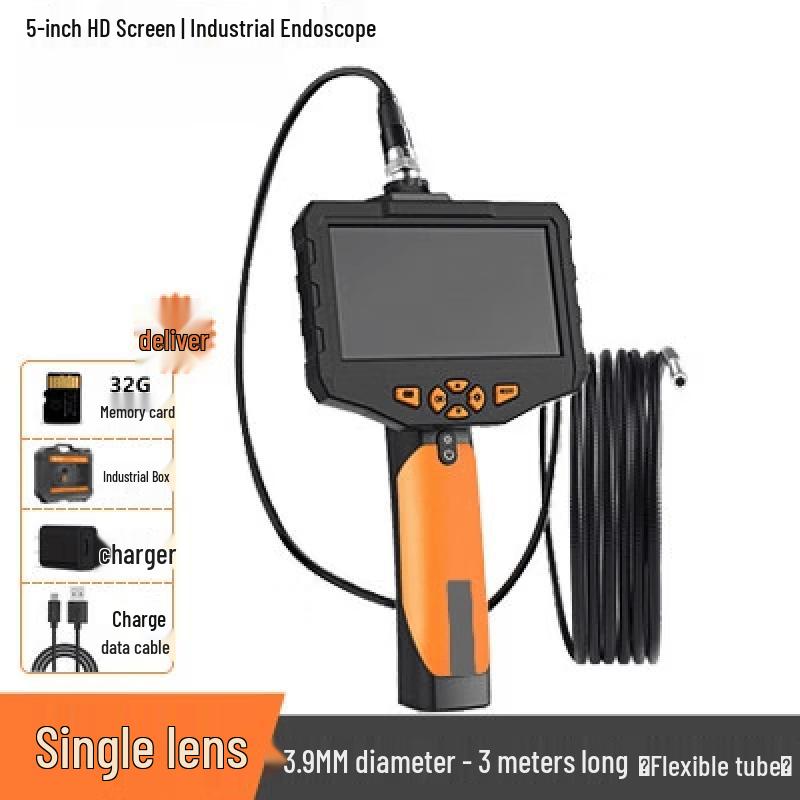 Rongyu 3.9mm Autofocus Dual-Lens Industrial Endoscope