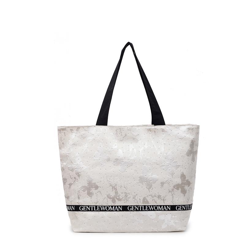Сумка-тоут с пайетками и принтом «Gentlewoman» 2025 – Большая вместимость и модная