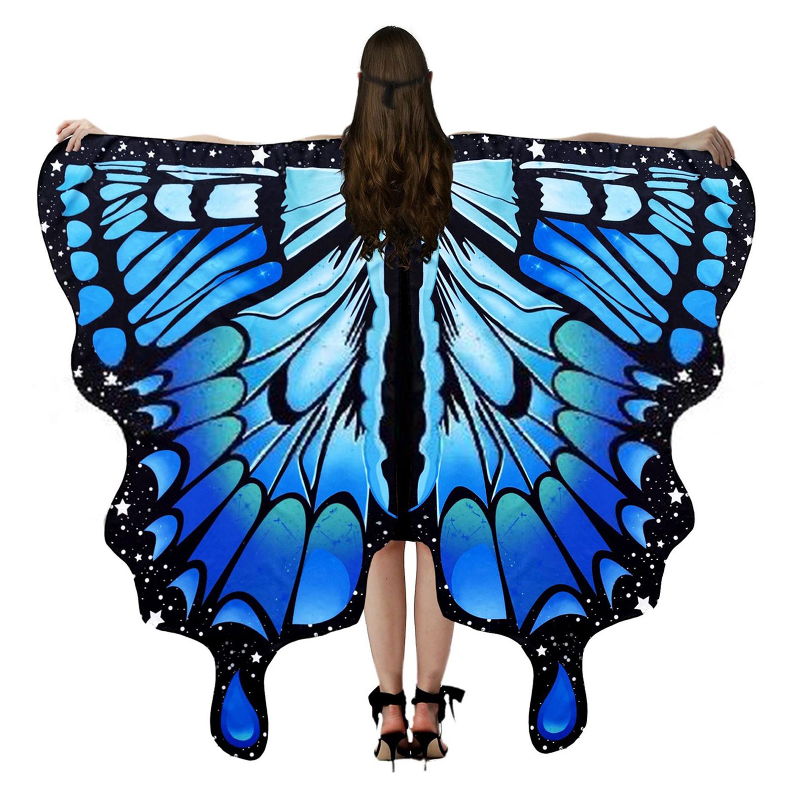 Halloween Butterfly Wing Halloween Costume for Women, Butterfly Shawl Fairy Cloak Fairy Wing Butterfly Wing Cape Cloak B
