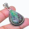 Natural Ruby Fuchsite Gemstone 925 Sterling Silver Jewelry Pendant 1.77" AP-15138