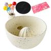 5-Piece Ceramic Berry Washing Bowl with Built-In Spinner Strainer Fruit Vegetable Kitchen Prep