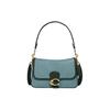 Coach Borsa a Mano Morbida in Pelle di Mucca Tigrata, Borsa a Tracolla, Borsa a Spalla, Morbida Borsa a Spalla Stile Europeo da Donna Blu C5261-V5O4S