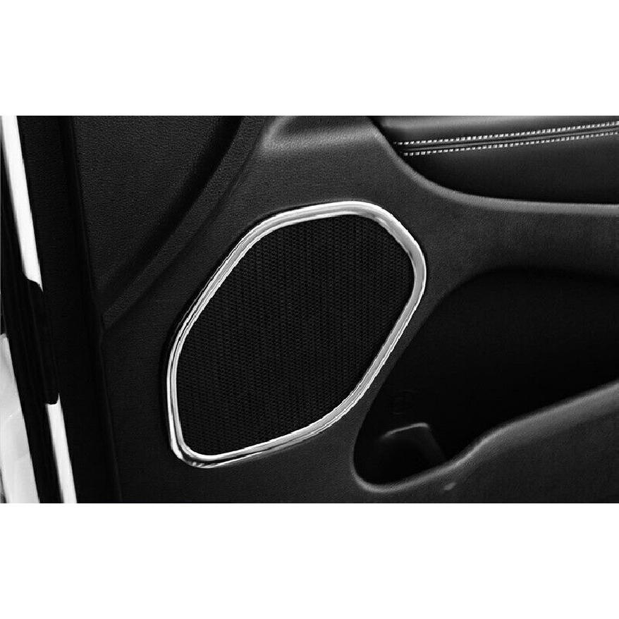 For Jeep Grand Cherokee 2011-2021 Chrome Steel Inner Door Speaker Sound Cover