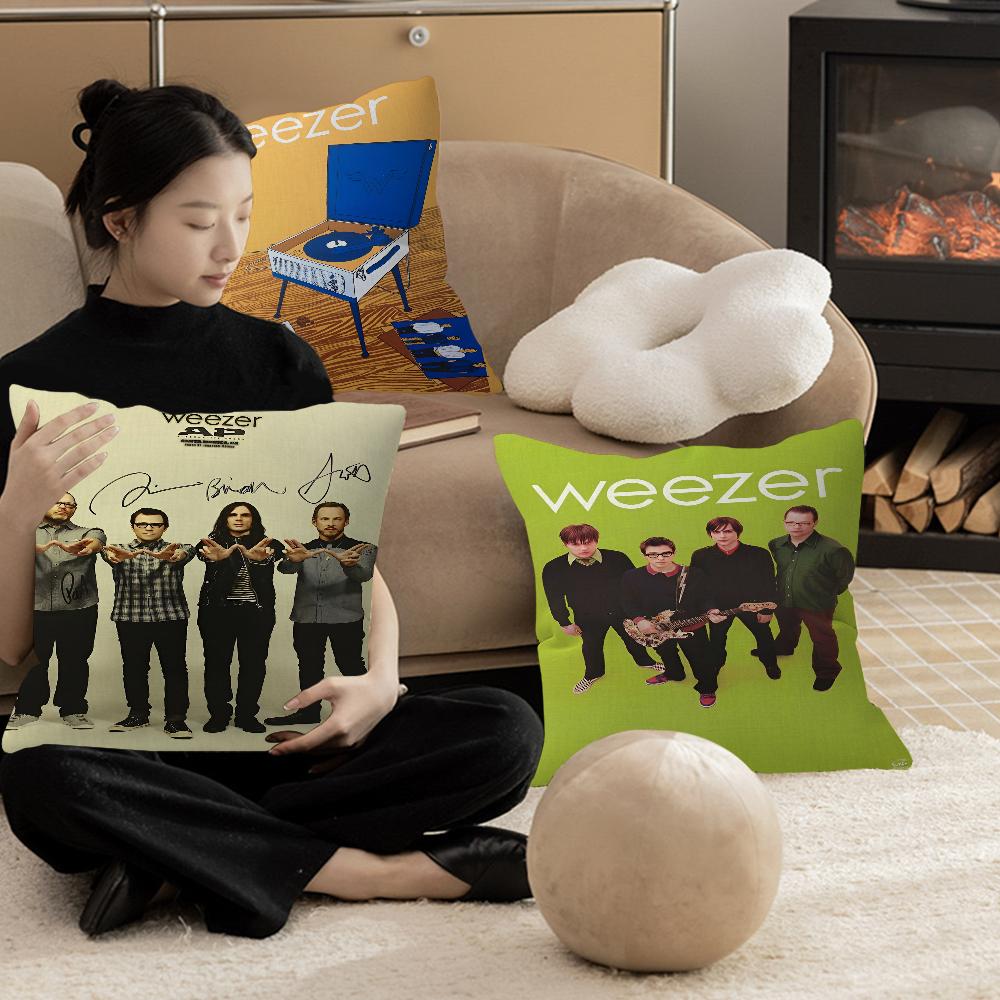 Weezer Music Band Pillow Cushion Cover Pillowcase Living Room Sofa Home Decor Customized