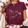 Dinosaurs Didn't Read Women T-Shirt Casual Short Sleeve Summer Gift for Her Cotton Fashion Tops Dinosaur Fossil Printed Design.