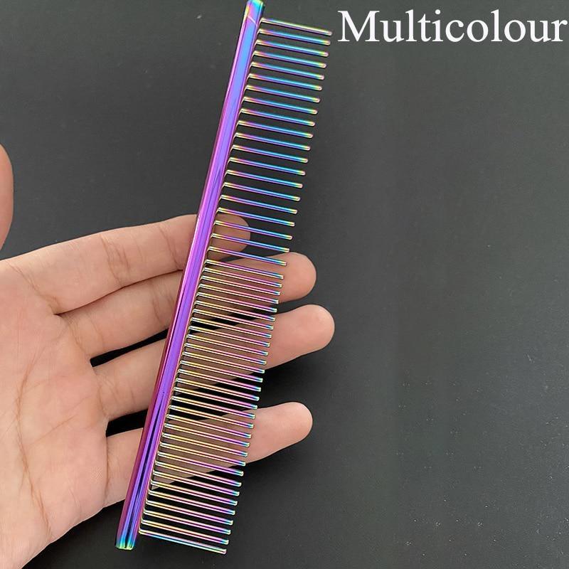 Stainless Steel Pet Comb Optional Professional Dog Cat Grooming Comb Puppy Hair Trimmer Brush Beauty Combs Styling Tools.