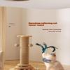 Tiragraffi 4 in 1 Giocattolo per Gatti Tiragraffi Naturale in Sisal Giocattoli Interattivi per Gatti
