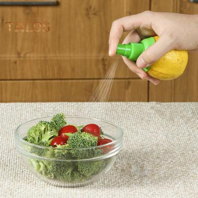 2Pcs Lemon Juice Sprayer Set Manual Citrus Spray with Holder Plate Green Citrus Sprayer for Salads Seafood Vegetables Lime Squeezer for Juices