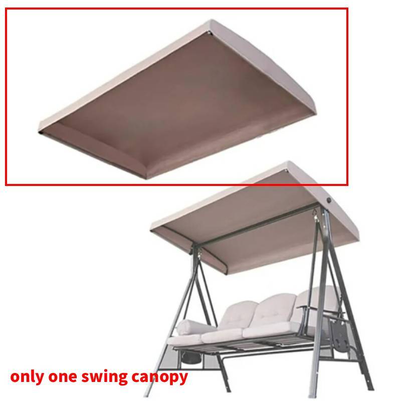 Copertină Impermeabilă pentru Leagăn de Exterior, cu Pânză Oxford, Adăpost de Soare pentru Grădină 213x122x18cm khaki