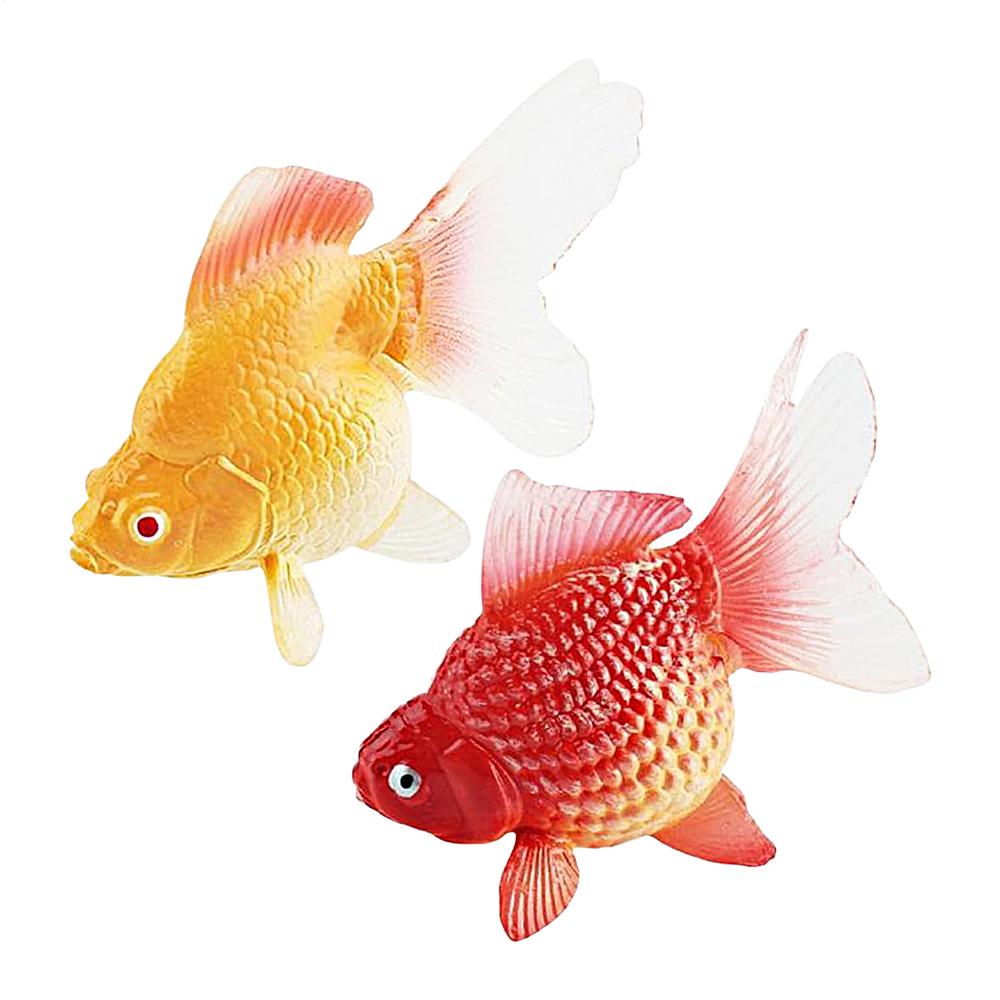 FakeGoldfish 2 шт. Пластиковые плавающие искусственные рыбки для аквариума Реалистичные движущиеся оранжевые золотые рыбки Модель рыбки Украшение для аквариума