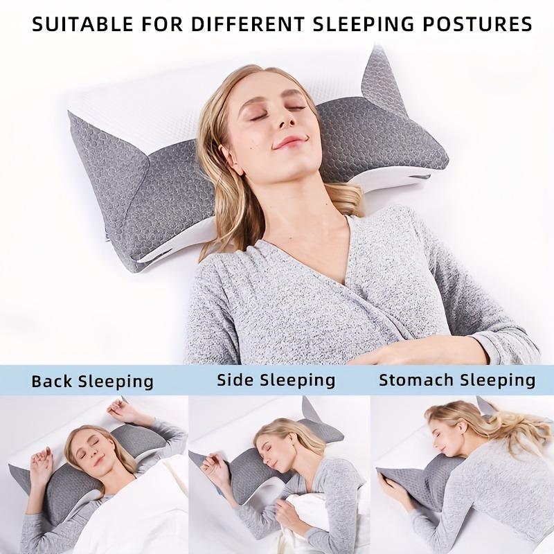 1 Pack Neck Pillow Orthopedic To Help Sleep And Protect The Neck High Elastic Soft Washable Pillows Bedding For Hotel Home
