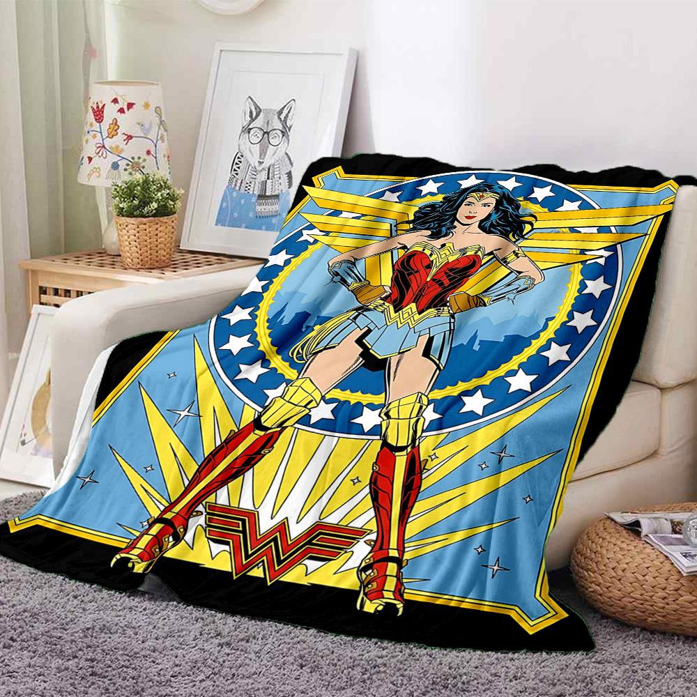 1 unidad Manta de Wonder Woman Fibra de Poliéster, Comodidad para Todas las Estaciones para Sofá, Cama, Oficina, Coche, Camping Decoración del Hogar y Regalo Ideal, Comodidad de Oficina