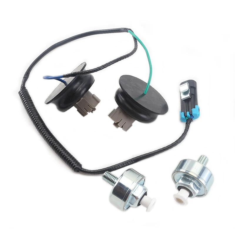 12601822 8104566030 Dual Knock Sensors With Wire Harness 10456603 12589867 Fit for Chevrolet Silverado GMC Sierra 2002 2003 2004