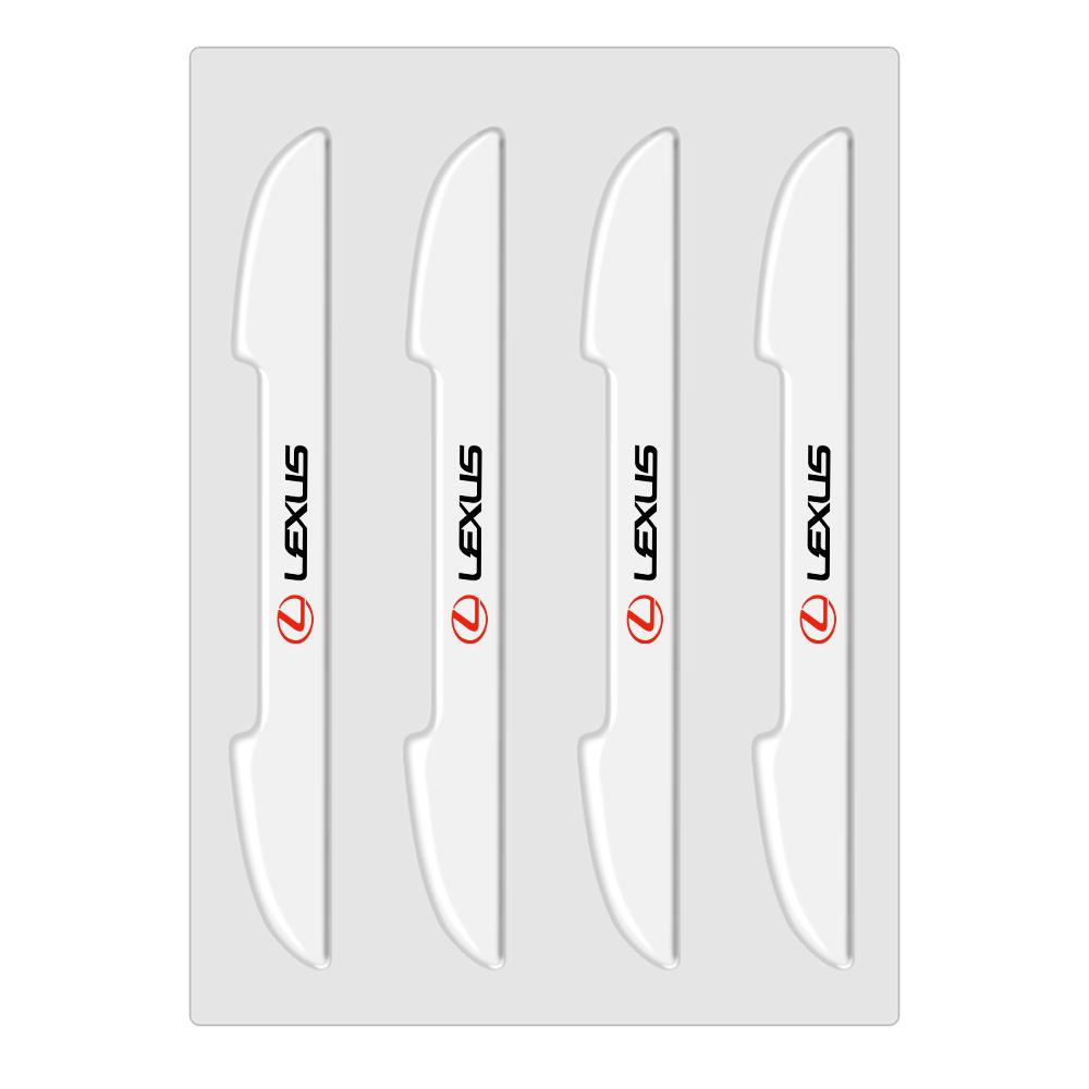 FIWB3 4pcs Transparent Car Bumper Anti-collision Strips Door Protector Stickers For Lexus CT200h F sport IS RX NX GS ES LS LC RC GC UX