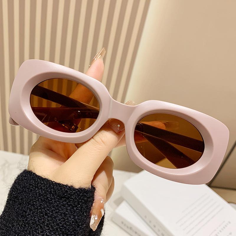 Oval Frame Sunglasses Women'S Eyes Street Shooting Sunglasses Retro Anti-Sun Photo Sunglasses Tide