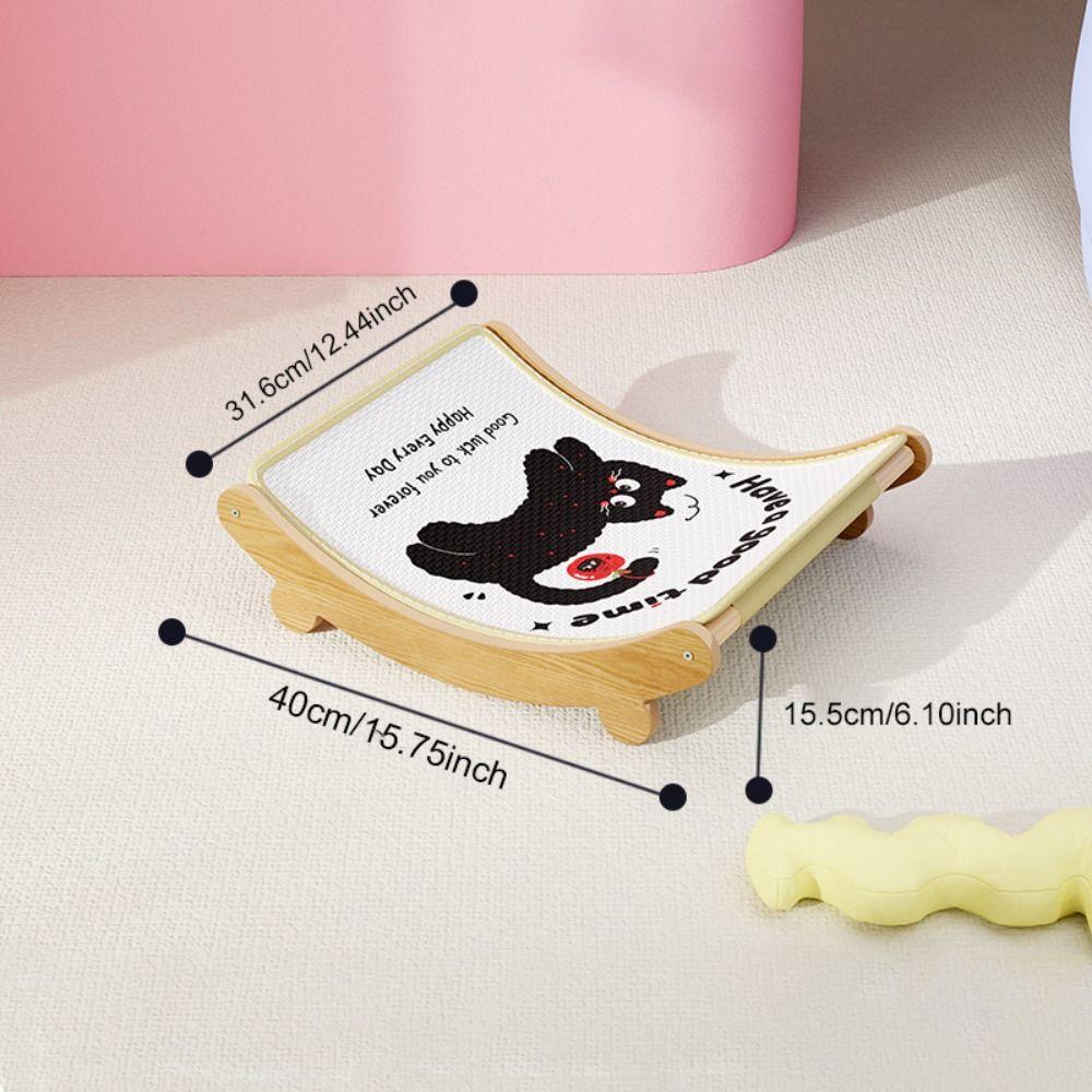 Wear-resistant Cat Scratching Board Wooden Cat Rocking Chair  for Cats Dogs