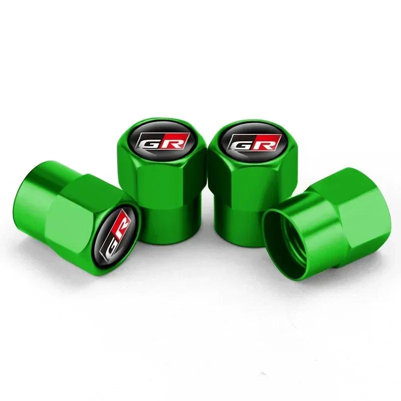 4Pcs Car Tire Valve Caps Metal Stem Air Cover Accessories For Toyota GR Sport Gazoo Rav4 Yaris Wheel 86 Corolla Hilux Racing CHR