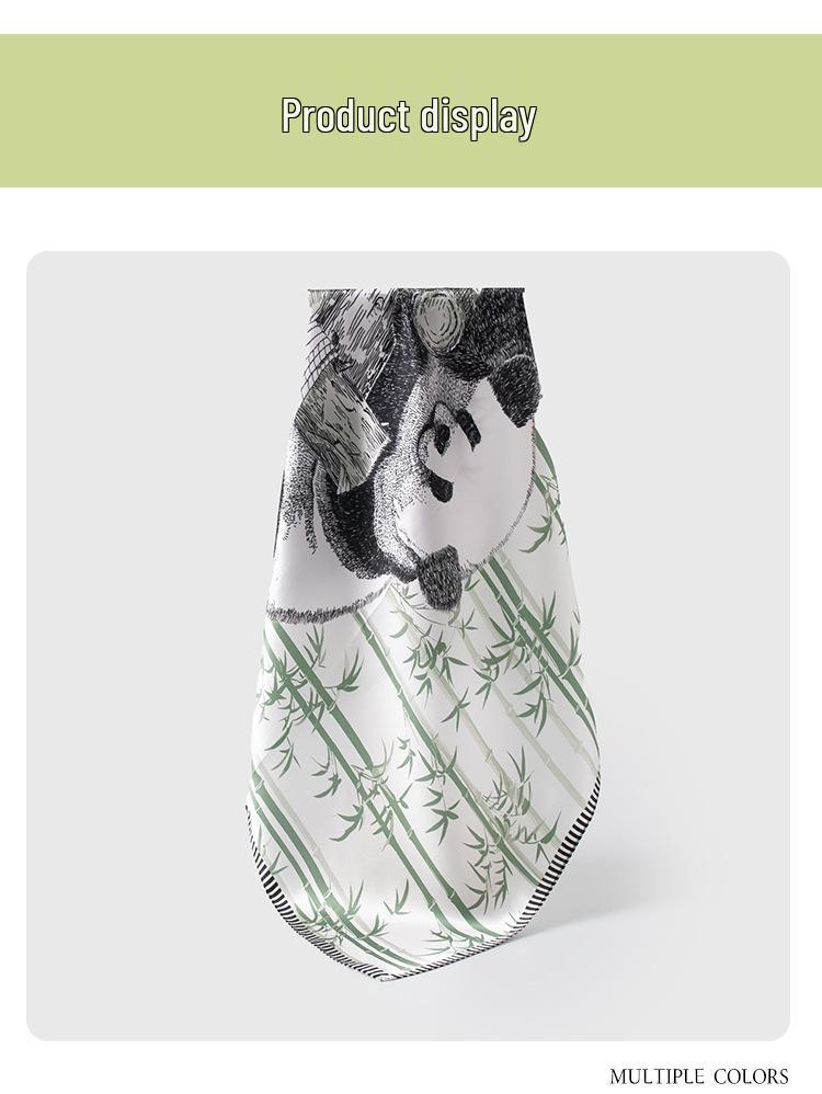 Autumn Red Panda Print Scarf: Cute Decorative Neck Warmer & Sunshade