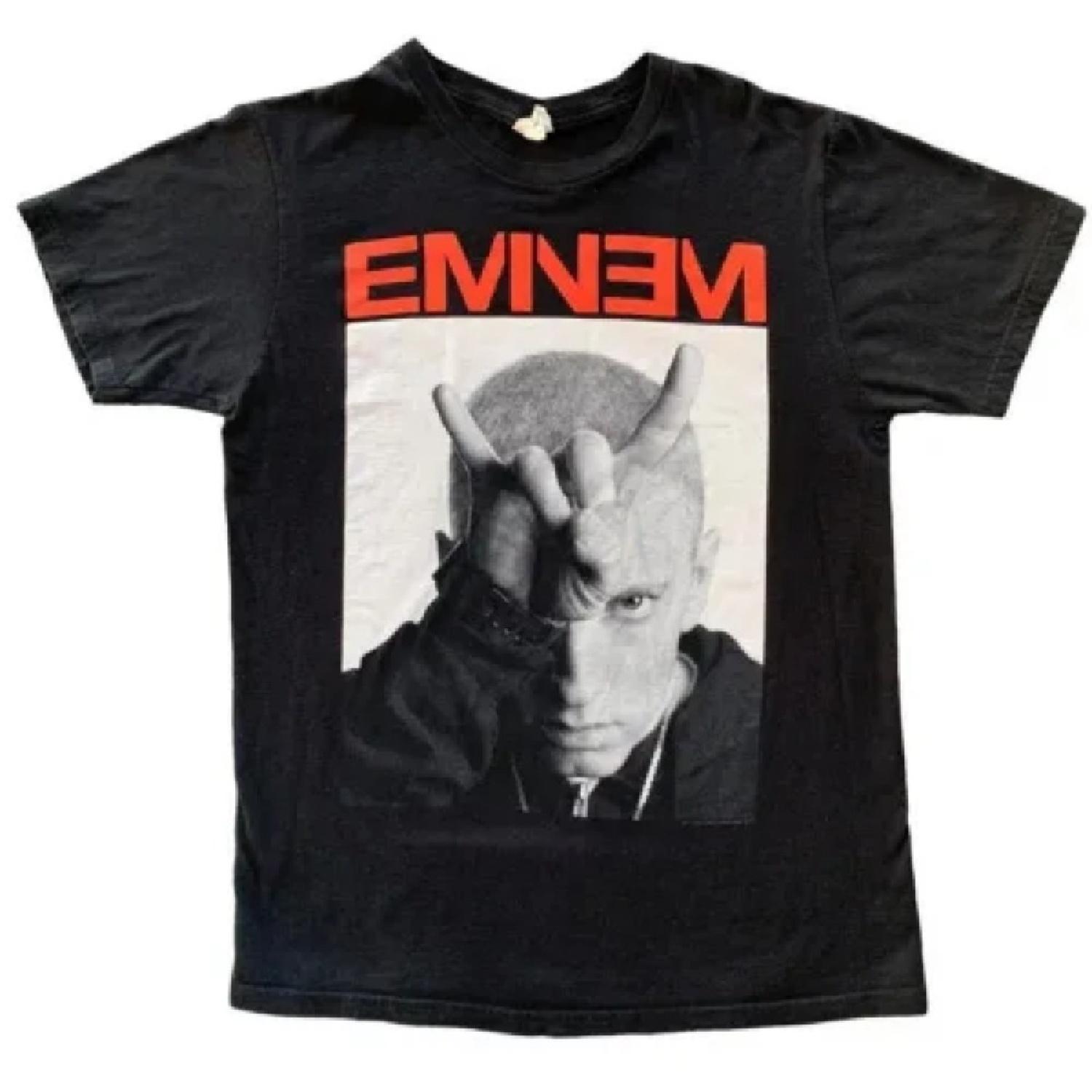 

2014 Eminem Monster Tour Devil Horns Rap Hip Hop Black T-Shirt Size Large XXXXXL