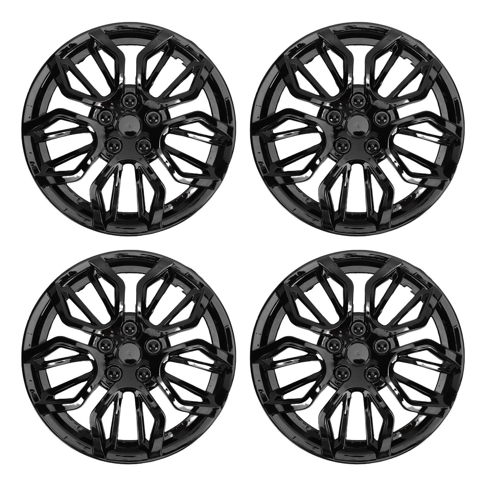 Musysh Unisex Black 4Pcs 14 Inch Hubcaps Wheel Covers Replacement For Citroen Ax R14 Hub Caps Wheels Rims Cover
