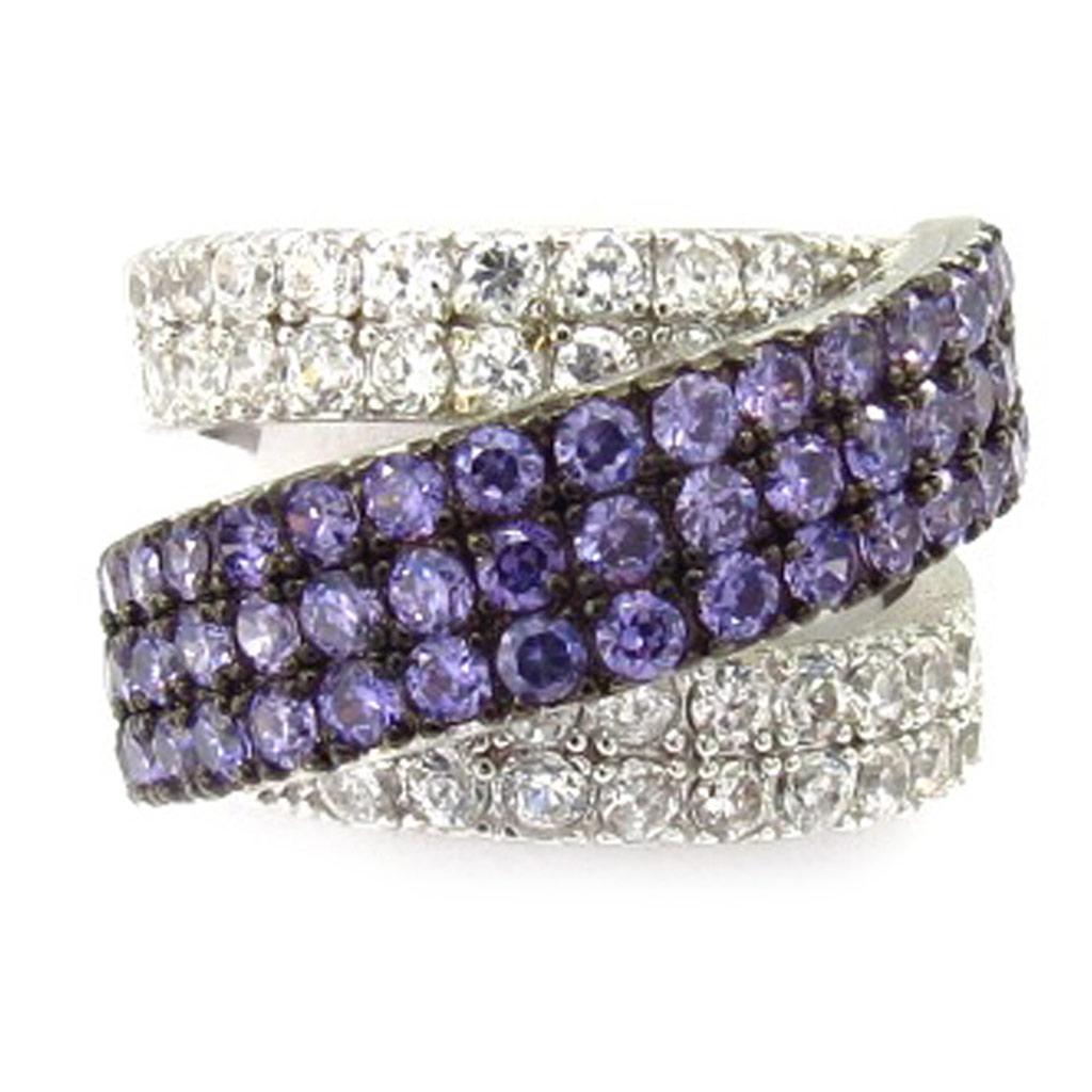 Amethyst White 'Sissi' Silver Ring