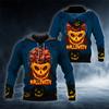 Vintage Men Hoodie 3D Print Halloween Skull Pattern Fashion Style Pullover Personality Oversize Men's Hoodie Clothing Tops
