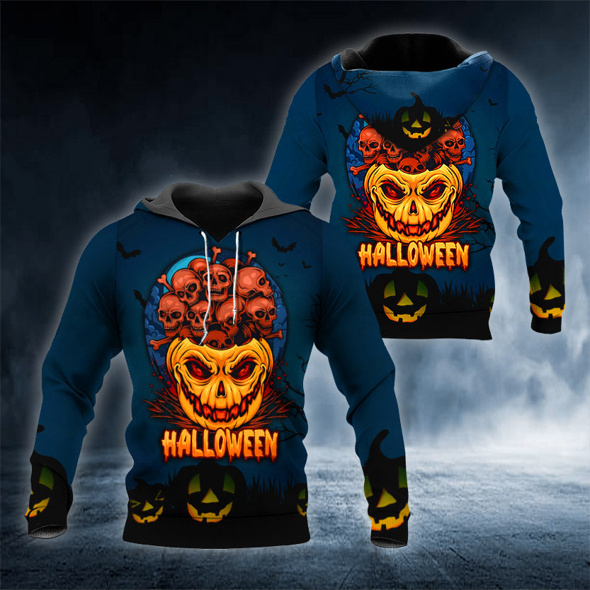 Vintage Men Hoodie 3D Print Halloween Skull Pattern Fashion Style Pullover Personality Oversize Men's Hoodie Clothing Tops