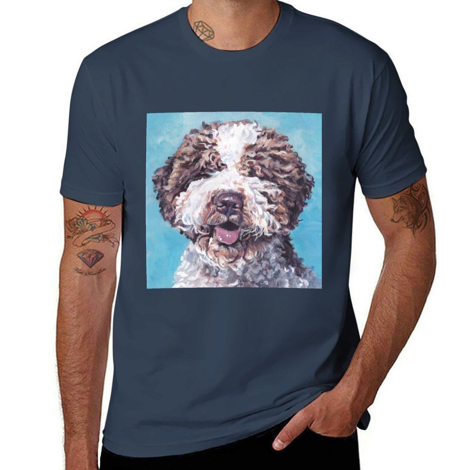 Lagotto Romagnolo Fine Art Painting T-Shirt t shirt man plain funny t shirts dark humor t shirts designer T-Shirt S