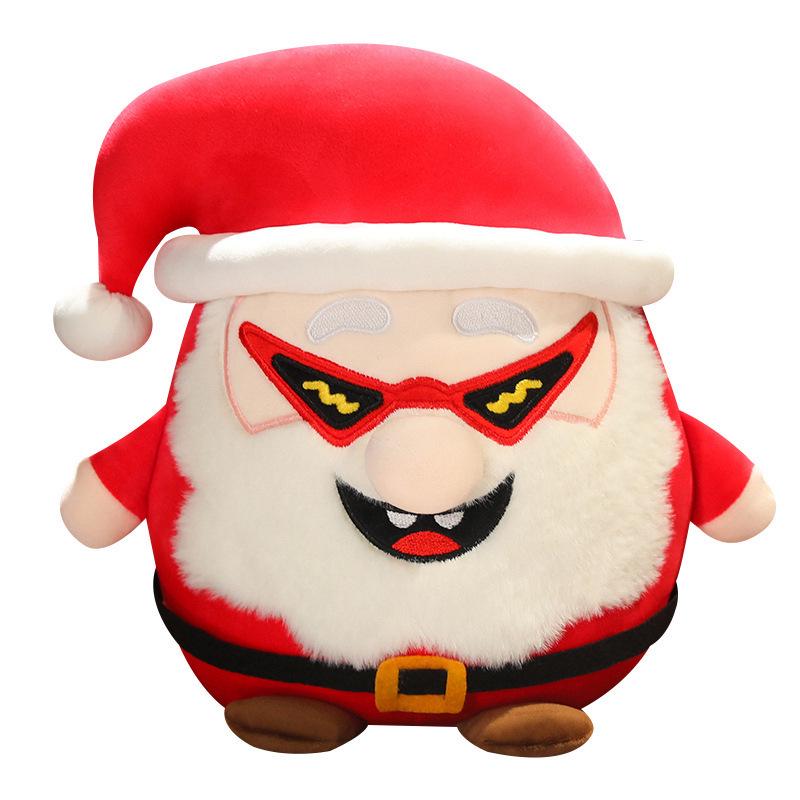 Santa Claus and Reindeer Plush Toy Set - Christmas Tree Pillow for Kids