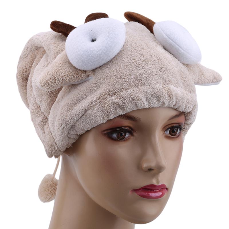 Dry Hat Hair Dryer Cap Bath Cap Elastic Care Cute Portable Cartoon Bath