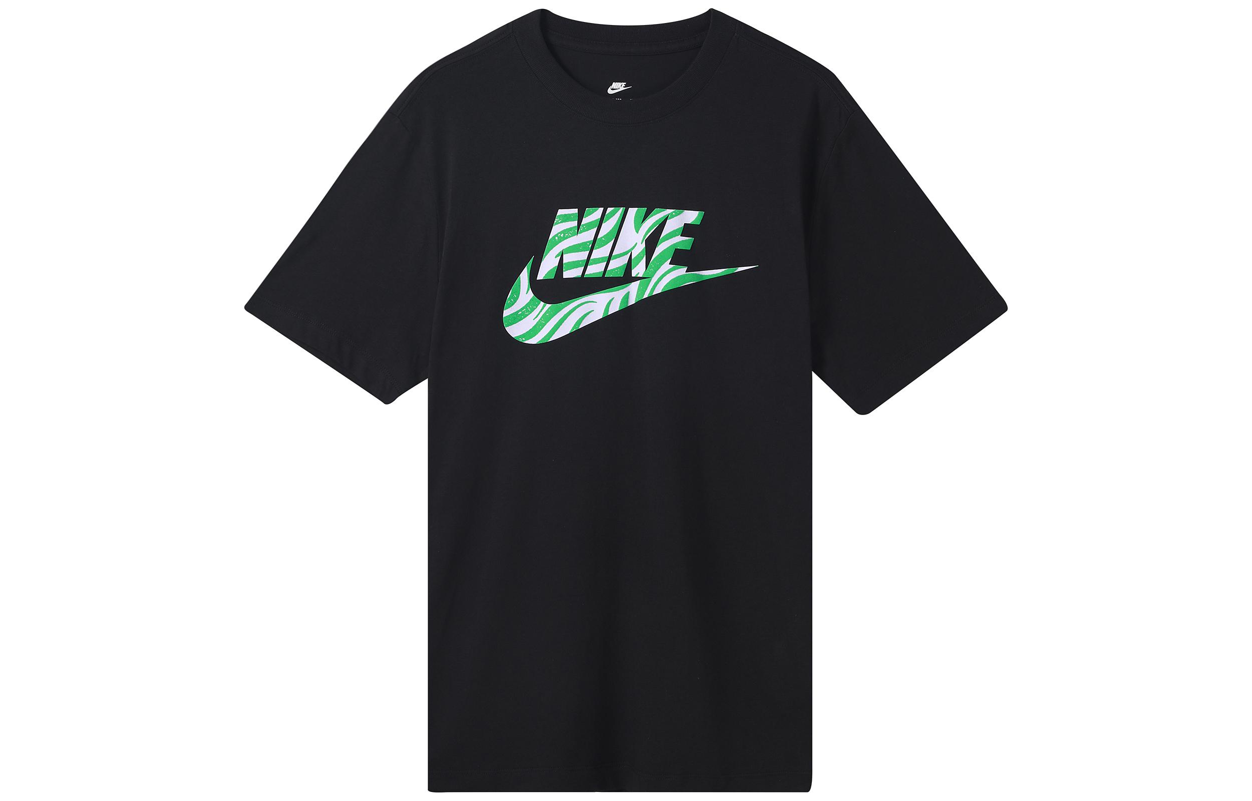 

Nike T Shirts Men s Black Crew Neck Moderate Straight Fit FB9820-010 S