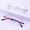 Anti-Blaulicht-Blockierende High-Definition Lesebrille für Damen mit Ultraleichtem und Stilvollem Rahmenloser Plano-Brille