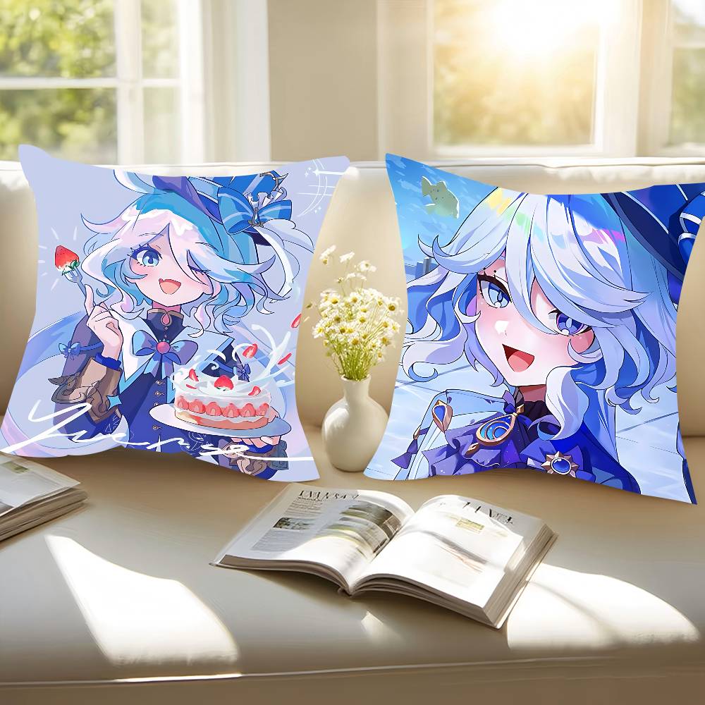 Furina Focalors Pillow Case Removable Washable Cushion Cover – All-Season Soft Linen