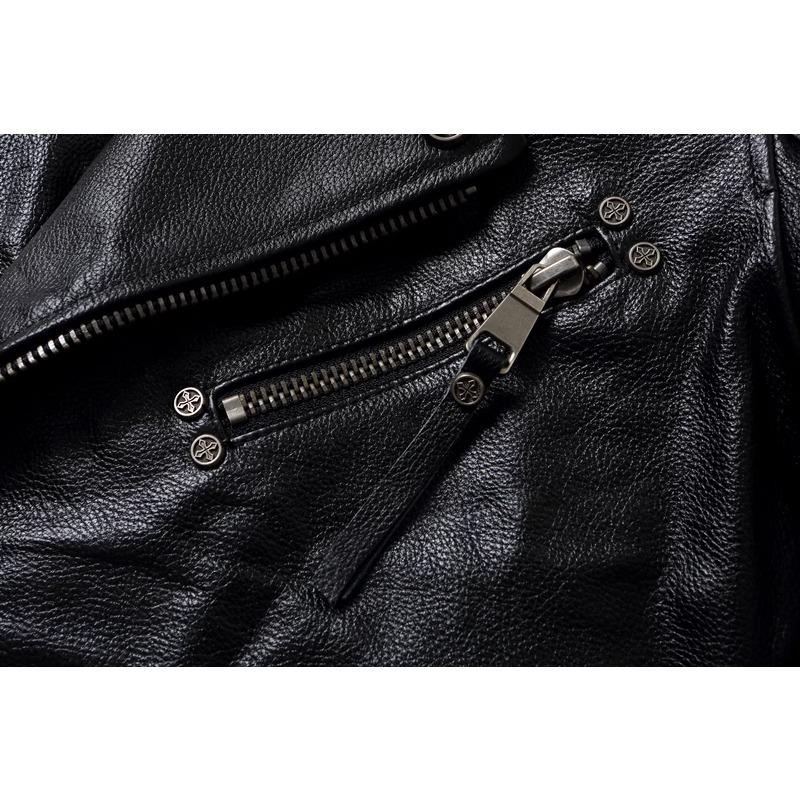 Chinese Size Heavy Motorcycle Jacket Natural Cowhide Leather Top Layer Causal Vintage Retro Moto Suit Leather Coat Winter