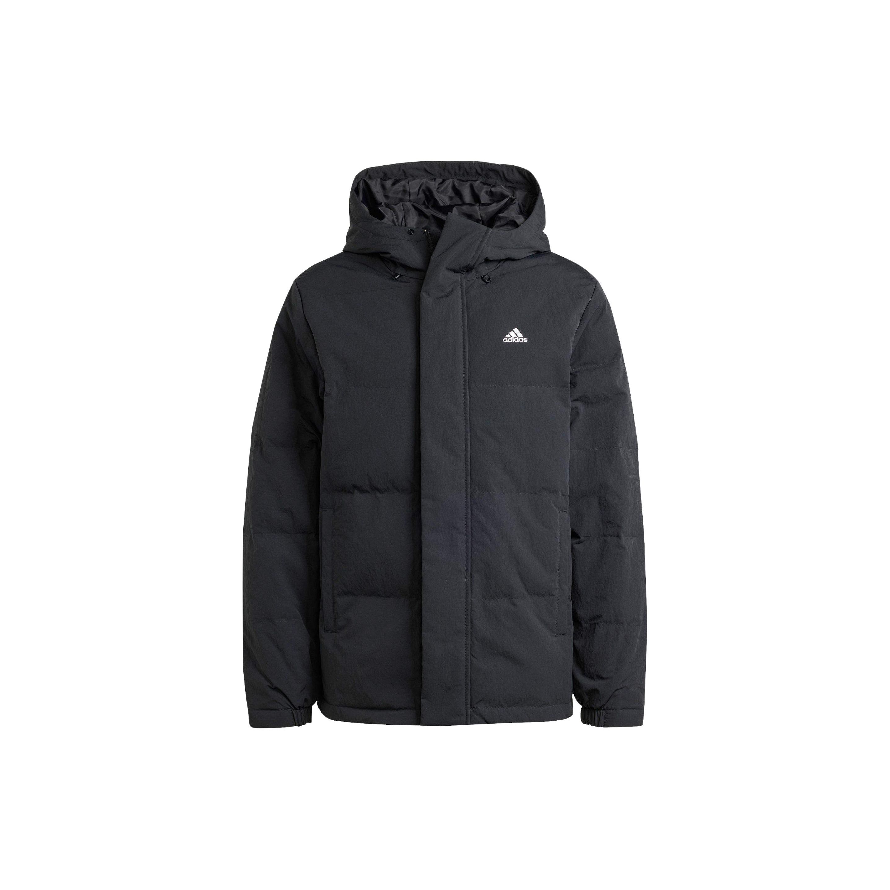 Adidas Essentials Regular Fit Warm Down Full Zip Padded Jacket Men Black IZ4883 XL