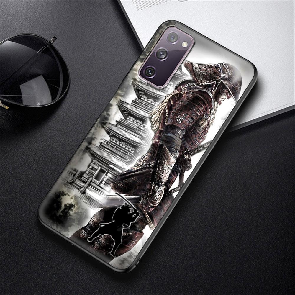 Samurai Black Soft Phone Case for Samsung Galaxy S21 S20 FE Note 20 Ultra S10 Lite S9 Plus S8 S10e TPU Cover Shell