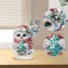 DIY Diamond Painting Ornament  Round+Special Shape Acrylic Table Top Winter Owl Ornaments Kit For Room Office Desktop Decor