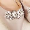 1 Pair Fashion Shiny Shoes Clips Rhinestone Removable Shoes Decorations Clip Shoes Flower Charm Buckle Women Shoes