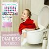 Pegatina de Entrenamiento Hábitos del Baño Pegatinas de Recompensa Gráfico Multifuncional de Hábitos del Baño Niñas